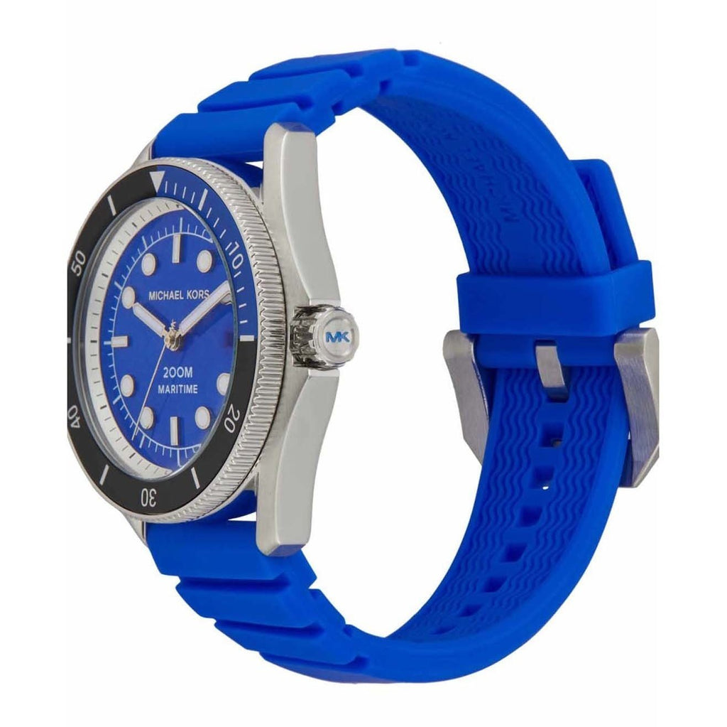 Michael Kors Maritime Three-Hand Analog Blue Dial Blue Silicone Strap Watch for Men - MK9156 Buy Now By Michael Kors