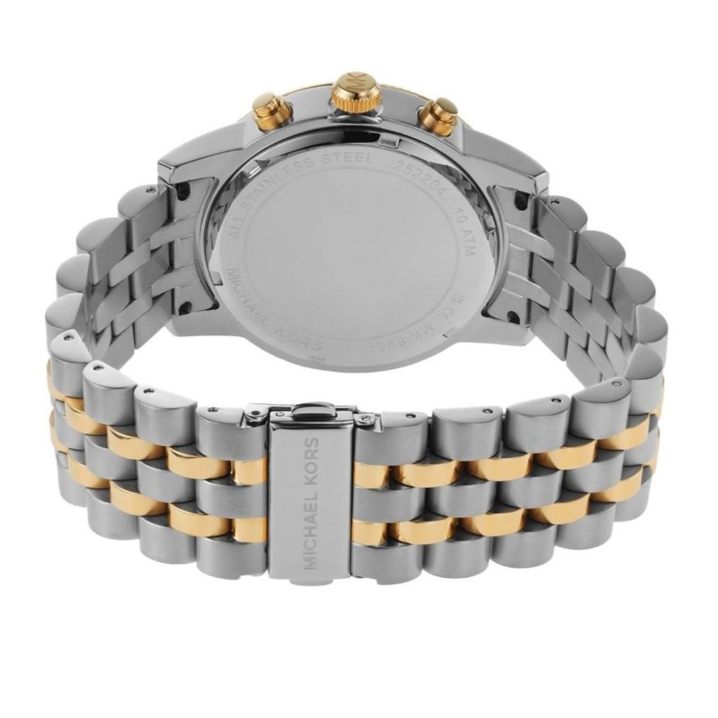 Michael Kors Hutton Chronograph Black Dial Two Tone Steel Strap Watch For Men - MK8954 Buy Now By Michael Kors