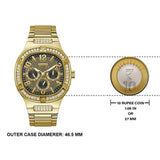 Guess Duke Glitz Crystals Gold Dial Gold Steel Strap Watch For Men - GW0576G2 Buy Now By Guess