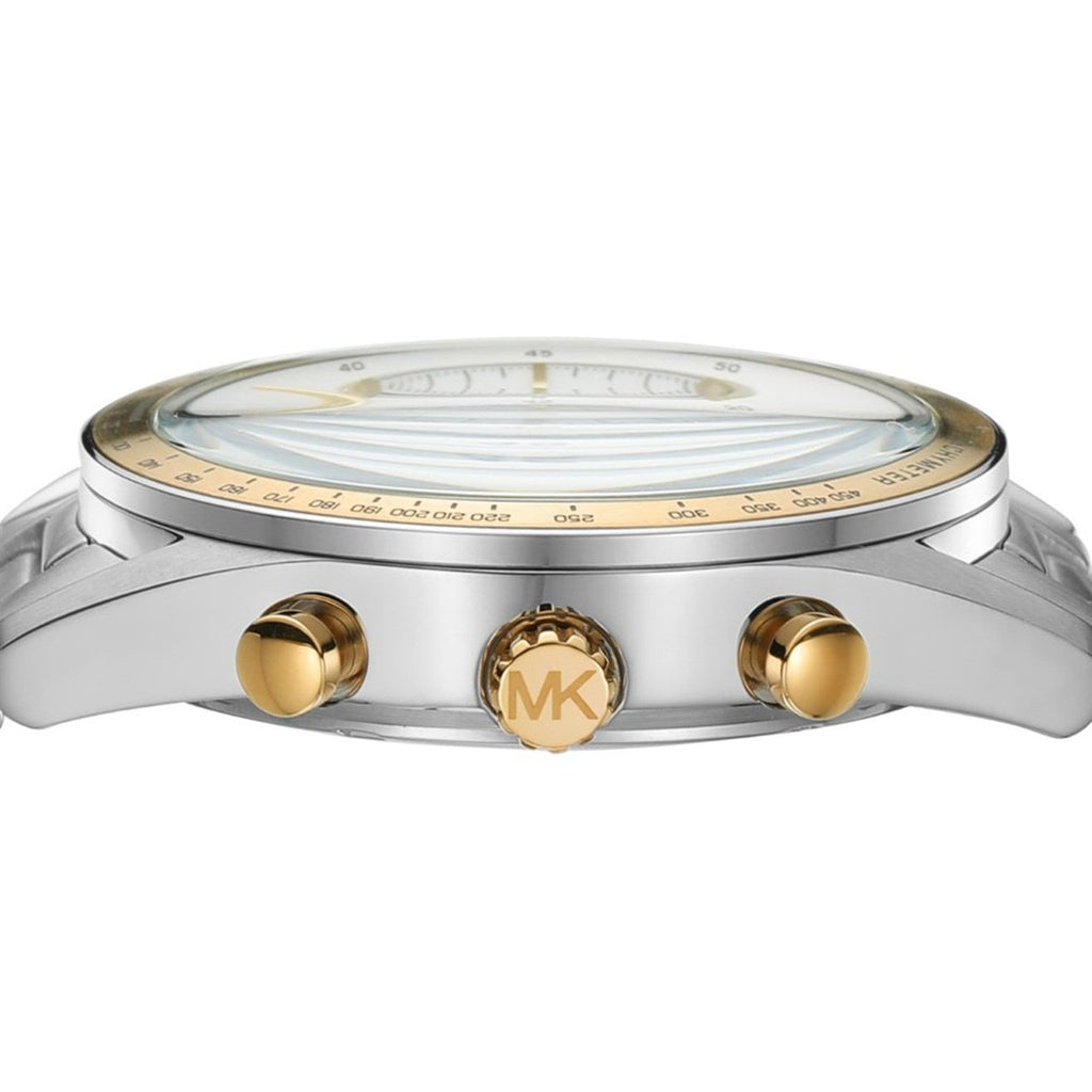 Michael Kors Accelerator Chronograph White Dial Silver Steel Strap Watch For Men - MK9112 Buy Now By Michael Kors