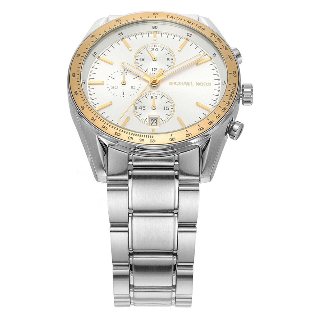 Michael Kors Accelerator Chronograph White Dial Silver Steel Strap Watch For Men - MK9112 Buy Now By Michael Kors