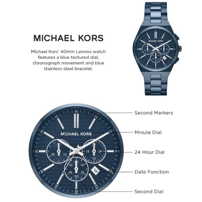 Michael Kors Lennox Chronograph Blue Dial Blue Steel Strap Watch For Women - MK9147 Buy Now By Michael Kors