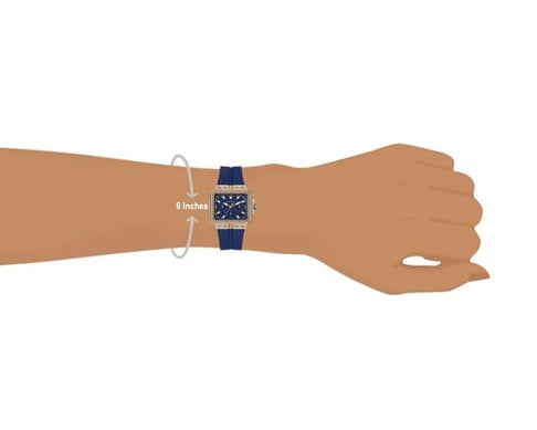 Guess Libra Crystals Blue Dial Blue Silicone Strap Watch For Women - GW0618L2 Buy Now By Guess