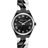 Michael Kors Lennox Analogue Black Dial Two Tone Steel Strap Watch for Women - MK7502 Buy Now By Michael Kors