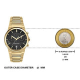 Salvatore Ferragamo Sapphire Chrono Black Dial Gold Steel Strap Watch for Men - SFME01323 Buy Now By Salvatore Ferragamo