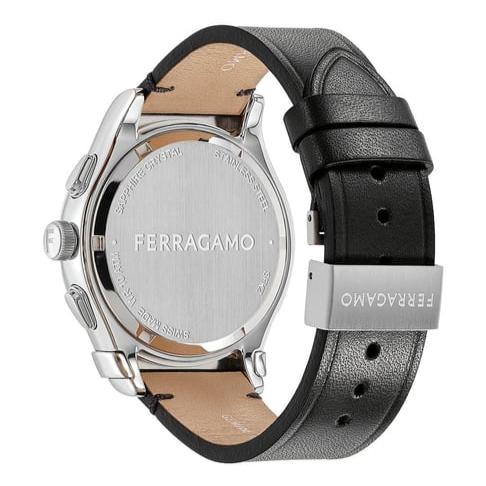 Salvatore Ferragamo 1927 Chrono Analog Black Dial Black Leather Strap Watch for Men - SFKZ00123 Buy Now By Salvatore Ferragamo