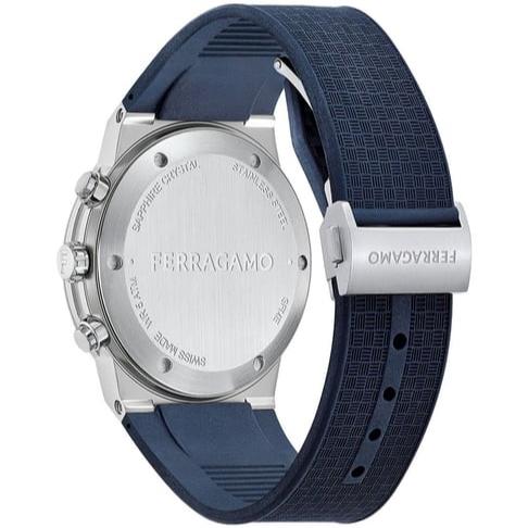 Salvatore Ferragamo Sapphire Chrono Blue Dial Blue Rubber Strap Watch for Men - SFME00923 Buy Now By Salvatore Ferragamo