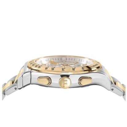 Salvatore Ferragamo 1927 Chrono Silver Dial Two Tone Steel Strap Watch for Men - SFKZ00523 Buy Now By Salvatore Ferragamo