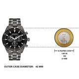 Movado Heritage Calendoplan Chronograph Black Dial Black Steel Strap Watch For Men - 3650125 Buy Now By Movado