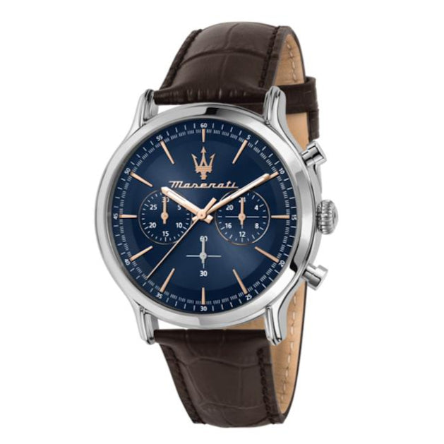 Maserati Epoca Chronograph Blue Dial Brown Leather Strap Watch For Men - R8871618014 Buy Now By Maserati