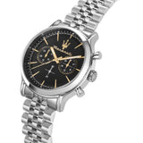 Maserati Epoca Chronograph Black Dial Silver Steel Strap Watch For Men - R8873618017 Buy Now By Maserati