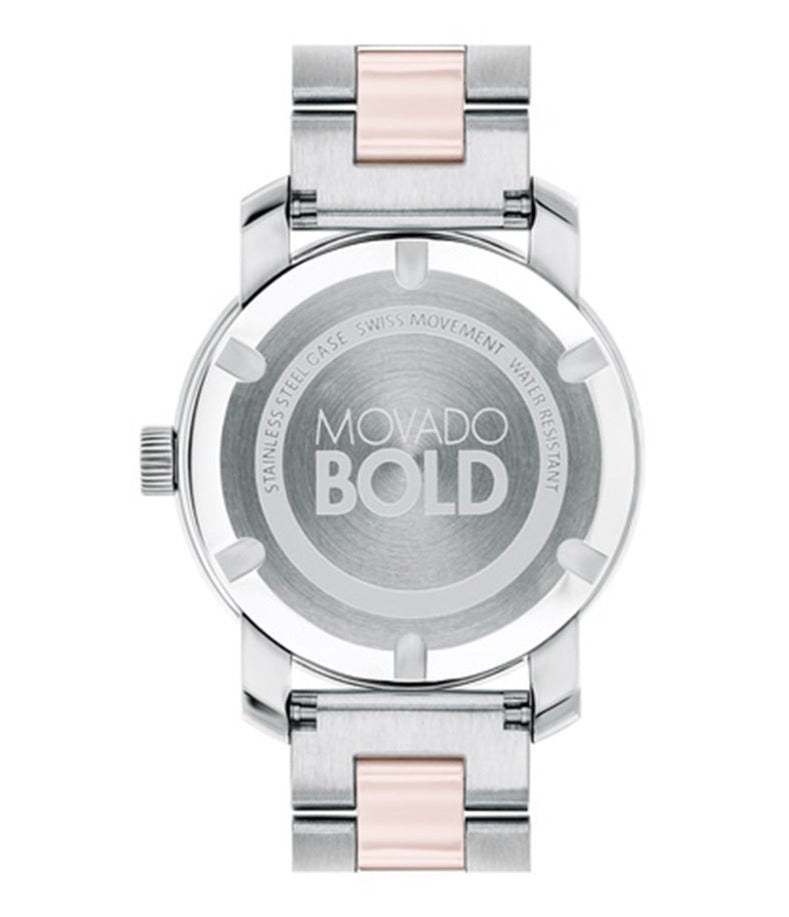 Movado Bold Silver Dial Two Tone Steel Strap Watch for Women - 3600702 Buy Now By Movado