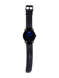 Movado Bold Metallic Blue Dial Black Leather Strap Watch for Men - 3600137 Buy Now By Movado