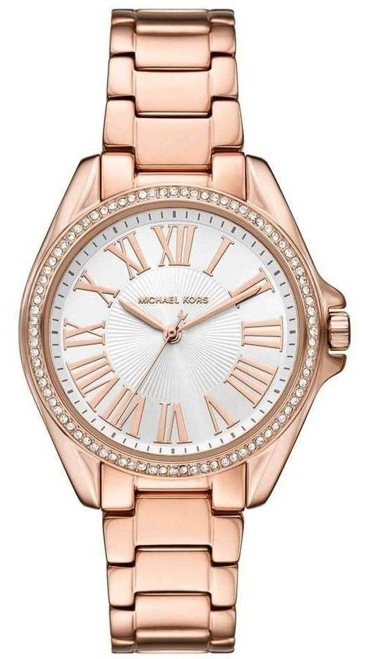 Michael Kors Kacie Three-Hand White Dial Rose Gold Steel Strap Watch for Women - MK4853 Buy Now By Michael Kors
