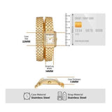 Michael Kors Emery Pave Double Wrap White Dial Gold Steel Strap Watch for Women - MK4833 Buy Now By Michael Kors
