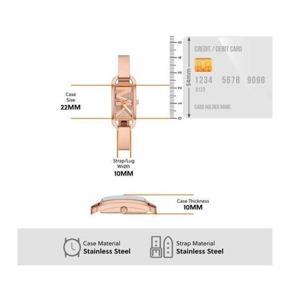 Michael Kors Empire Pavé Analog Rose Gold Dial Rose Gold Steel Strap Watch for Women - MK4858 Buy Now By Michael Kors