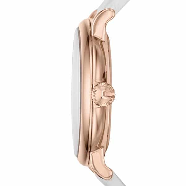 Marc Jacobs Baker White Dial White Leather Strap Watch for Women - MBM1283 Buy Now By Marc Jacobs