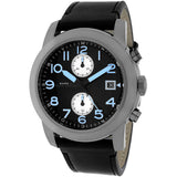 Marc Jacobs Larry Chronograph Black Dial Black Leather Strap Watch for Men - MBM5054 Buy Now By Marc Jacobs