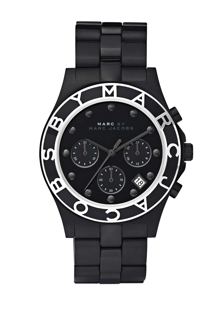Marc Jacobs Blade Chronograph Black Dial Black Steel Strap Watch for Women - MBM3083 Buy Now By Marc Jacobs