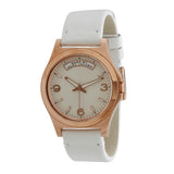 Marc Jacobs Baby Dave White Dial White Leather Strap Watch for Women - MBM1260 Buy Now By Marc Jacobs
