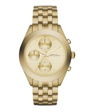 Marc Jacobs Peeker Chronograph Gold Dial Gold Steel Strap Watch for Women - MBM3393 Buy Now By Marc Jacobs