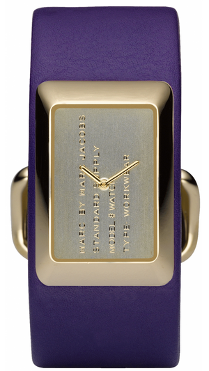 Marc Jacobs Champagne Dial Purple Leather Strap Watch for Women - MBM2044 Buy Now By Marc Jacobs