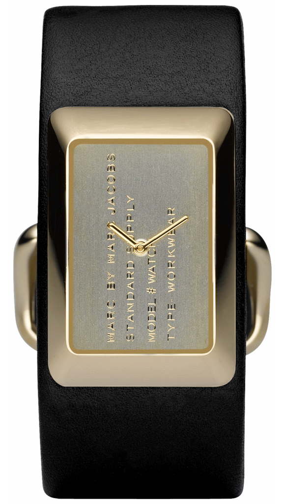 Marc Jacobs Champagne Dial Black Leather Strap Watch for Women - MBM2047 Buy Now By Marc Jacobs