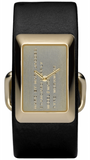 Marc Jacobs Champagne Dial Black Leather Strap Watch for Women - MBM2047 Buy Now By Marc Jacobs