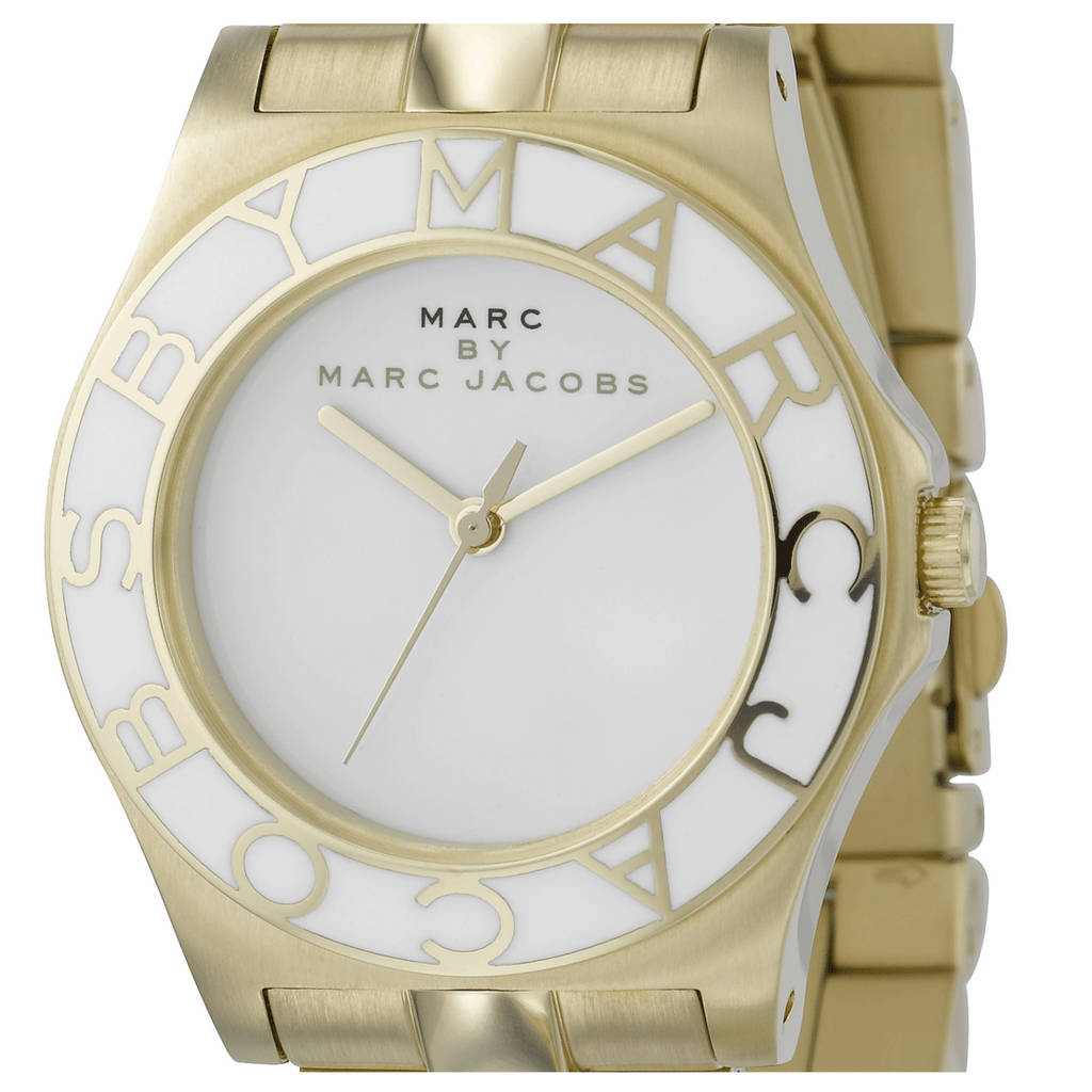 Marc Jacobs Blade White Dial Gold Steel Strap Watch for Women - MBM3050 Buy Now By Marc Jacobs