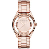 Marc Jacobs Tether Transparent Rose Gold Dial Rose Gold Steel Strap Watch for Women - MBM3414 Buy Now By Marc Jacobs