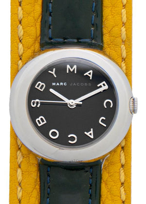 Marc Jacobs Black Dial Black Leather Strap Watch for Women - MBM1071 Buy Now By Marc Jacobs