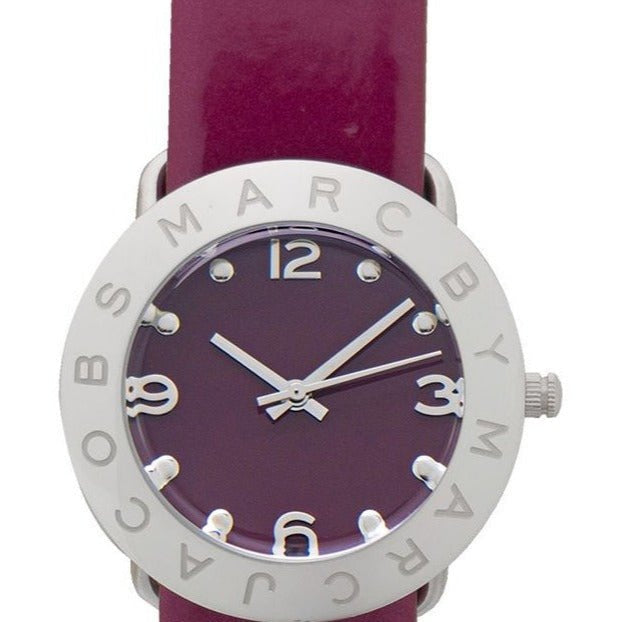 Marc Jacobs Amy Purple Dial Red Leather Strap Watch for Women - MBM1138 Buy Now By Marc Jacobs