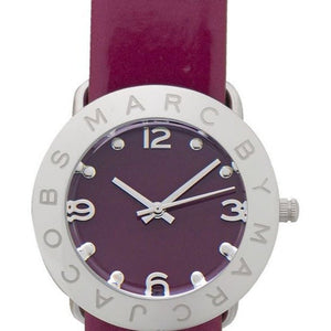 Marc Jacobs Amy Purple Dial Red Leather Strap Watch for Women - MBM1138 Buy Now By Marc Jacobs