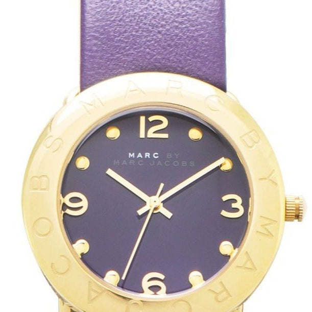 Marc Jacobs Amy Purple Dial Purple Leather Strap Watch for Women - MBM1151 Buy Now By Marc Jacobs
