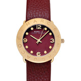 Marc Jacobs Amy Red Dial Burgundy Leather Strap Watch for Women - MBM1152 Buy Now By Marc Jacobs