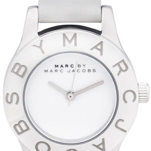 Marc Jacobs Mini Blade White Dial White Leather Strap Watch for Women - MBM1206 Buy Now By Marc Jacobs