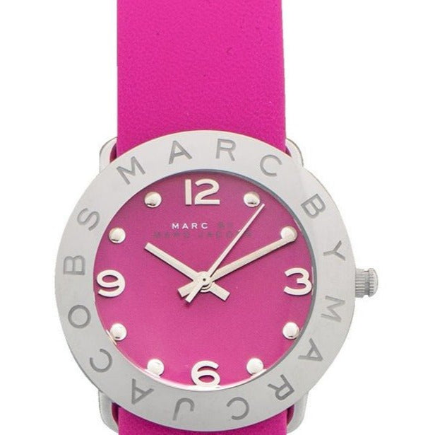 Marc Jacobs Amy Pop Pink Dial Pink Leather Strap Watch for Women - MBM1286 Buy Now By Marc Jacobs