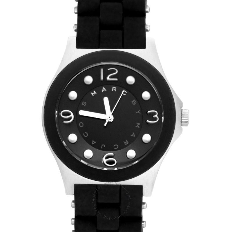 Marc Jacobs Pelly Black Dial Black Silicone Strap Watch for Women - MBM2541 Buy Now By Marc Jacobs