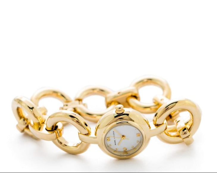 Marc Jacobs Rock White Dial Gold Steel Strap Watch for Women - MBM3005 Buy Now By Marc Jacobs