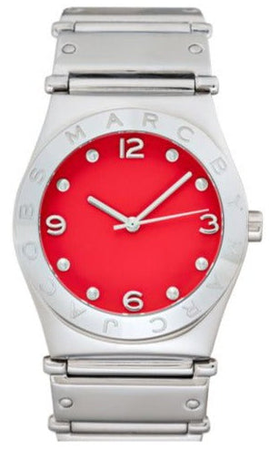 Marc Jacobs Classic Red Dial Silver Steel Strap Watch for Women - MBM3031 Buy Now By Marc Jacobs