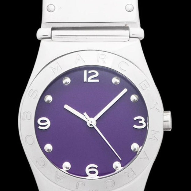 Marc Jacobs Purple Dial Silver Steel Strap Watch for Women - MBM3032 Buy Now By Marc Jacobs