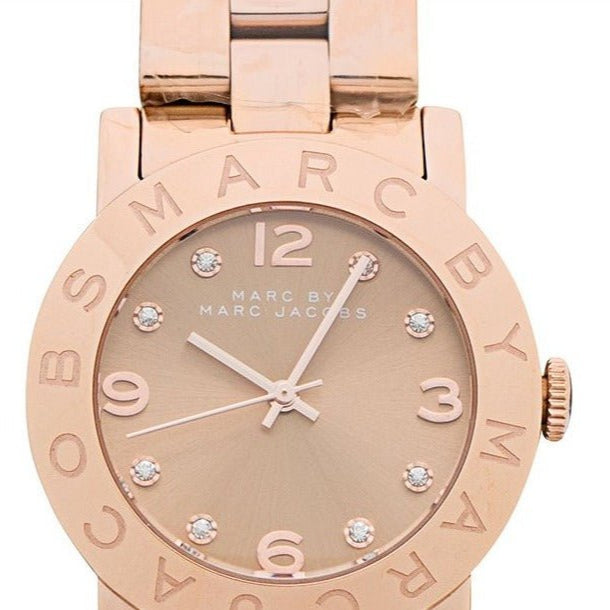 Marc Jacobs Amy Glitz Brown Dial Rose Gold Steel Strap Watch for Women - MBM3221 Buy Now By Marc Jacobs