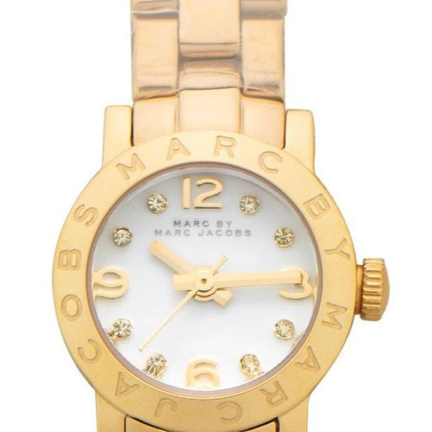 Marc Jacobs Amy Dinky White Dial Gold Steel Strap Watch for Women - MBM3226 Buy Now By Marc Jacobs