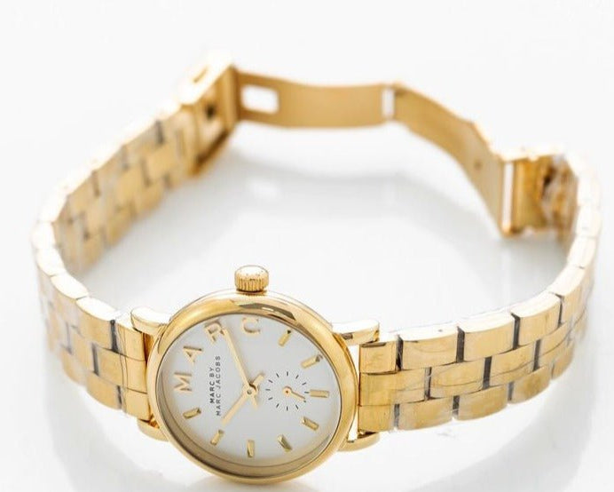 Marc Jacobs Baker White Dial Gold Steel Strap Watch for Women - MBM3247 Buy Now By Marc Jacobs