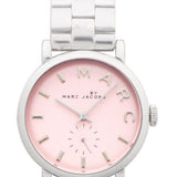Marc Jacobs Baker Pink Dial Silver Steel Strap Watch for Women - MBM3280 Buy Now By Marc Jacobs