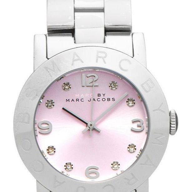 Marc Jacobs Amy Life Pink Dial Silver Steel Strap Watch for Women - MBM3300 Buy Now By Marc Jacobs