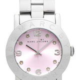 Marc Jacobs Amy Life Pink Dial Silver Steel Strap Watch for Women - MBM3300 Buy Now By Marc Jacobs