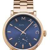 Marc Jacobs Baker Blue Dial Rose Gold Steel Strap Watch for Women - MBM3330 Buy Now By Marc Jacobs