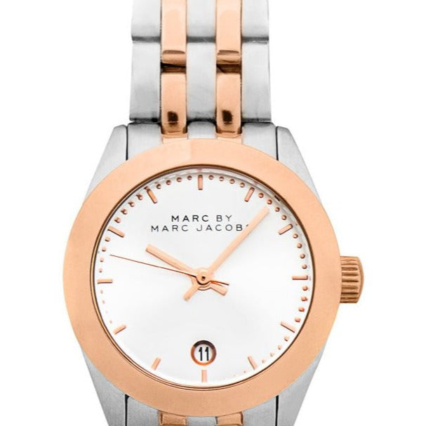 Marc Jacobs Peeker Silver Dial Two Tone Steel Strap Watch for Women - MBM3375 Buy Now By Marc Jacobs