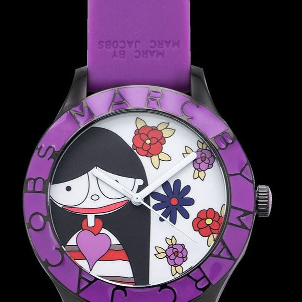 Marc Jacobs Marc White Dial Purple Silicone Strap Watch for Women - MBM5514 Buy Now By Marc Jacobs